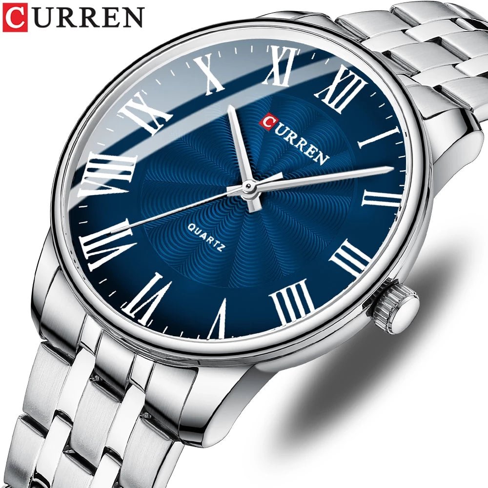 Curren 8422 Classic Stainless Steel 44mm Dial Size Analog Quartz Men's Watch. - Timecheck