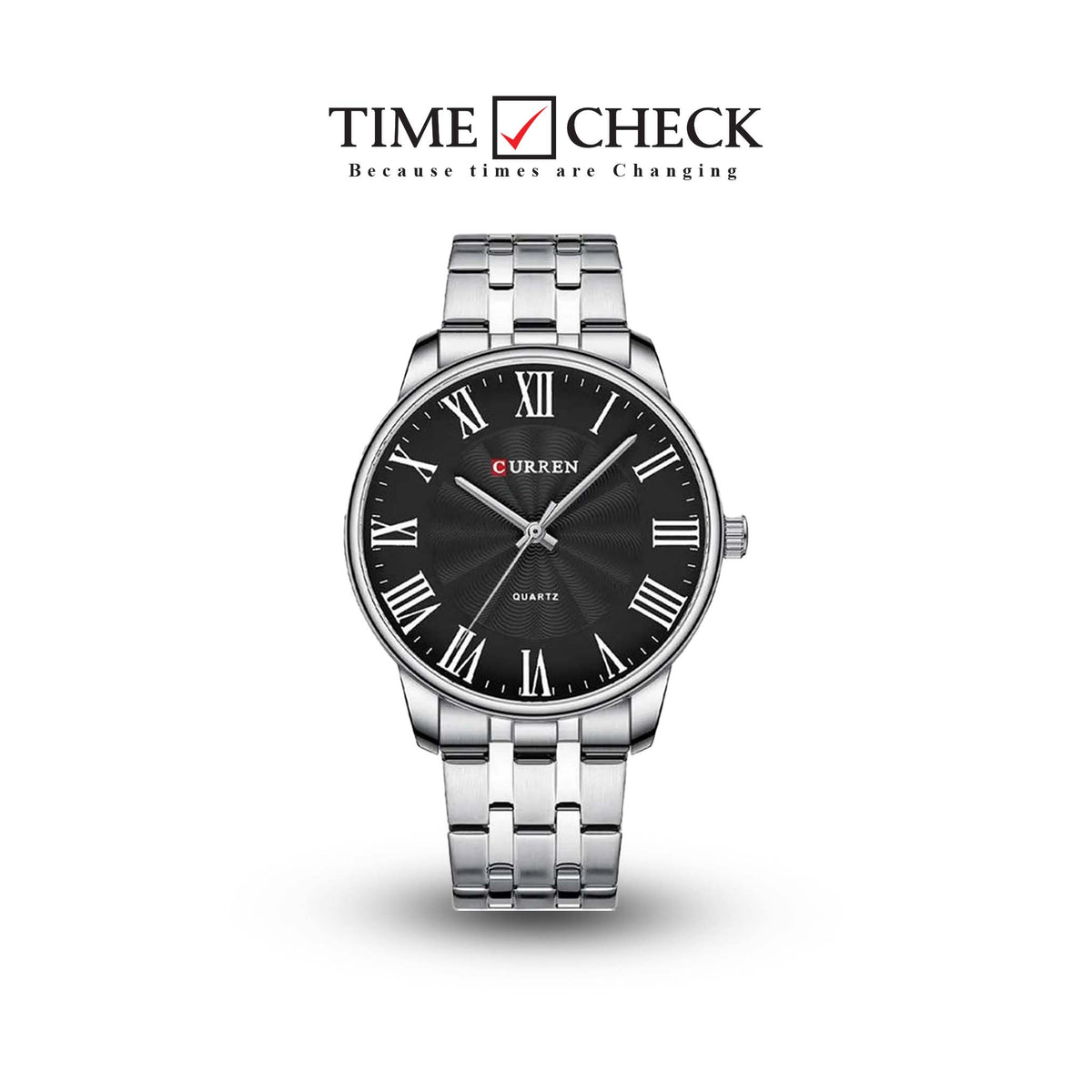 Curren 8422 Classic Stainless Steel 44mm Dial Size Analog Quartz Men's Watch. - Timecheck