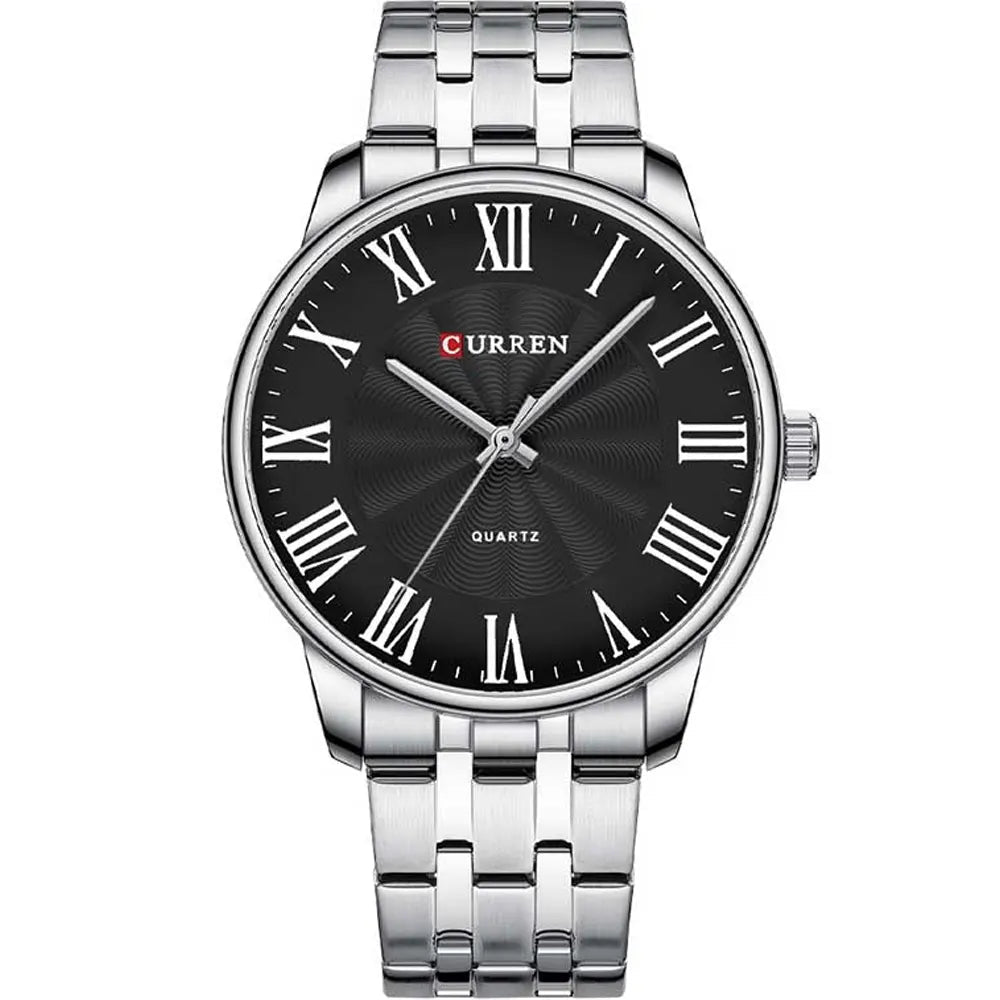 Curren 8422 Classic Stainless Steel 44mm Dial Size Analog Quartz Men's Watch. - Timecheck