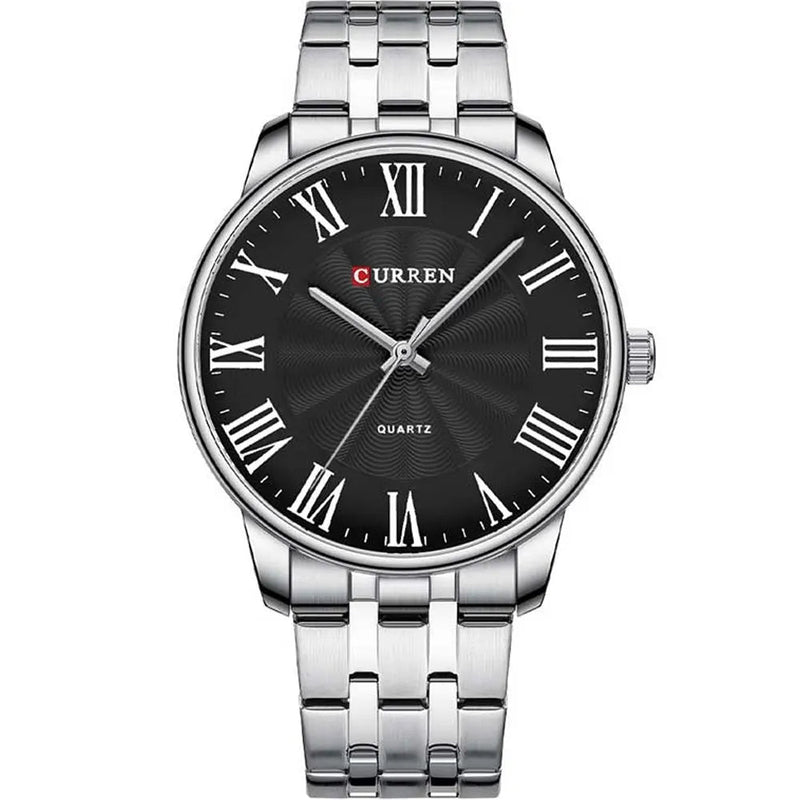 Curren 8422 Classic Stainless Steel 44mm Dial Size Analog Quartz Men's Watch. - Timecheck