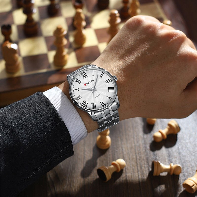 Curren orignal brand stainless streel couple watches with brand{box&bag} - Timecheck