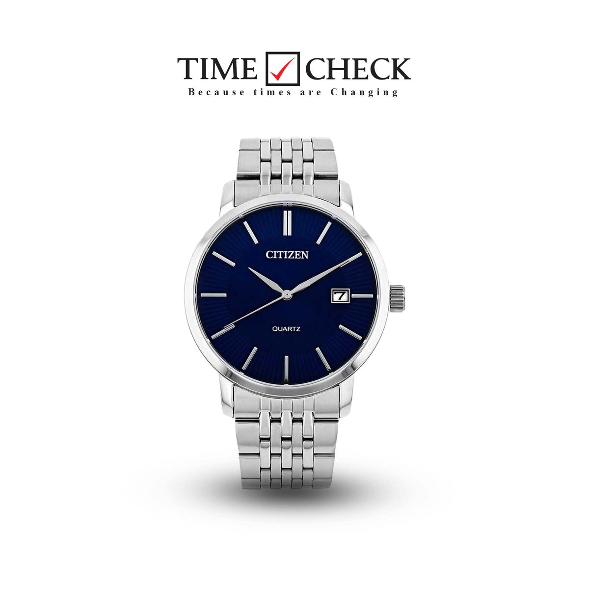 DZ0040-51L Citizen men’s quartz wrist watch in silver stainless steel chain. - Timecheck