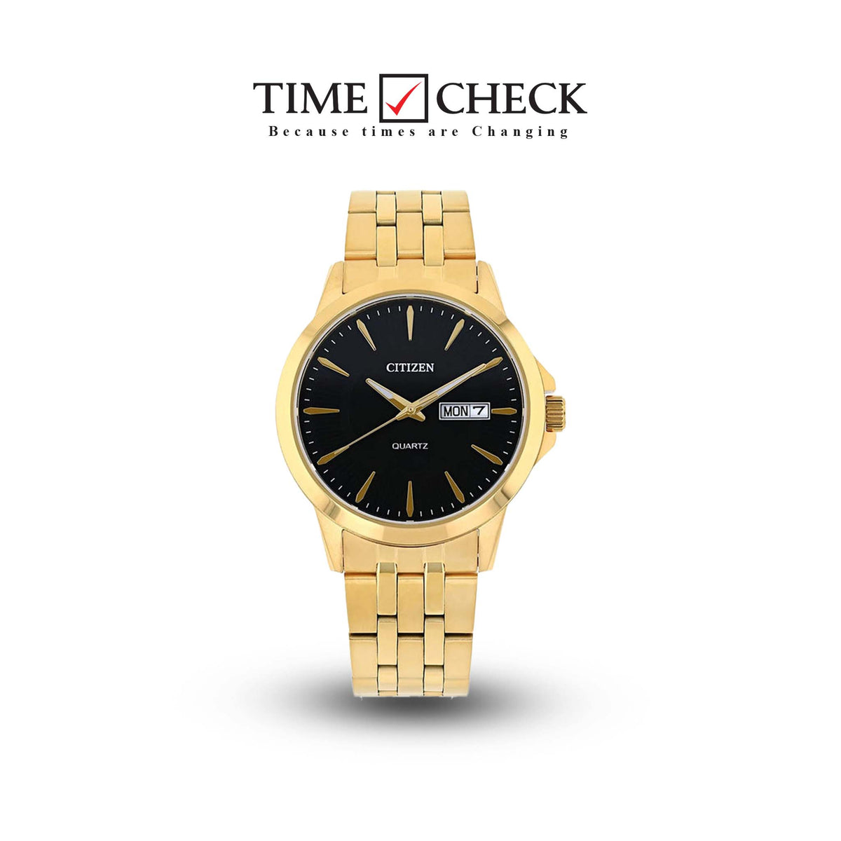 DZ5002-52E Citizen Stainless Steel Black Dial 42mm Men's Quartz Watch. - Timecheck