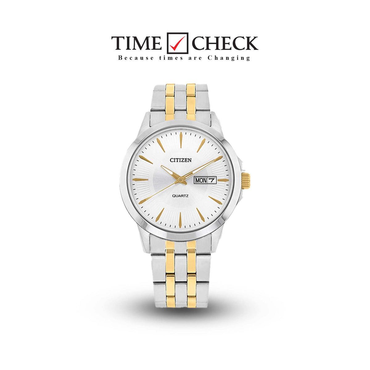 DZ5004-57A Citizen White Dial Two Tone Chain Men’s Wrist Watch. - Timecheck