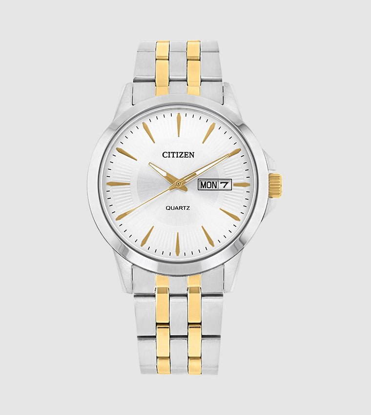 DZ5004-57A Citizen White Dial Two Tone Chain Men’s Wrist Watch. - Timecheck
