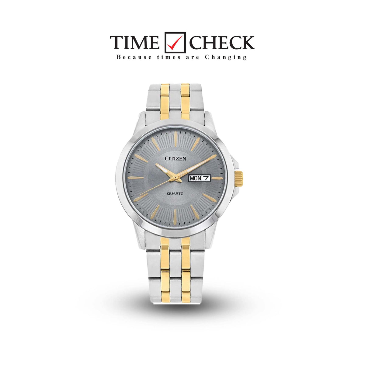 DZ5004-57H Citizen Gray Dial Silver Stainless Steel Band Analog(Quartz) Men's Watch. - Timecheck