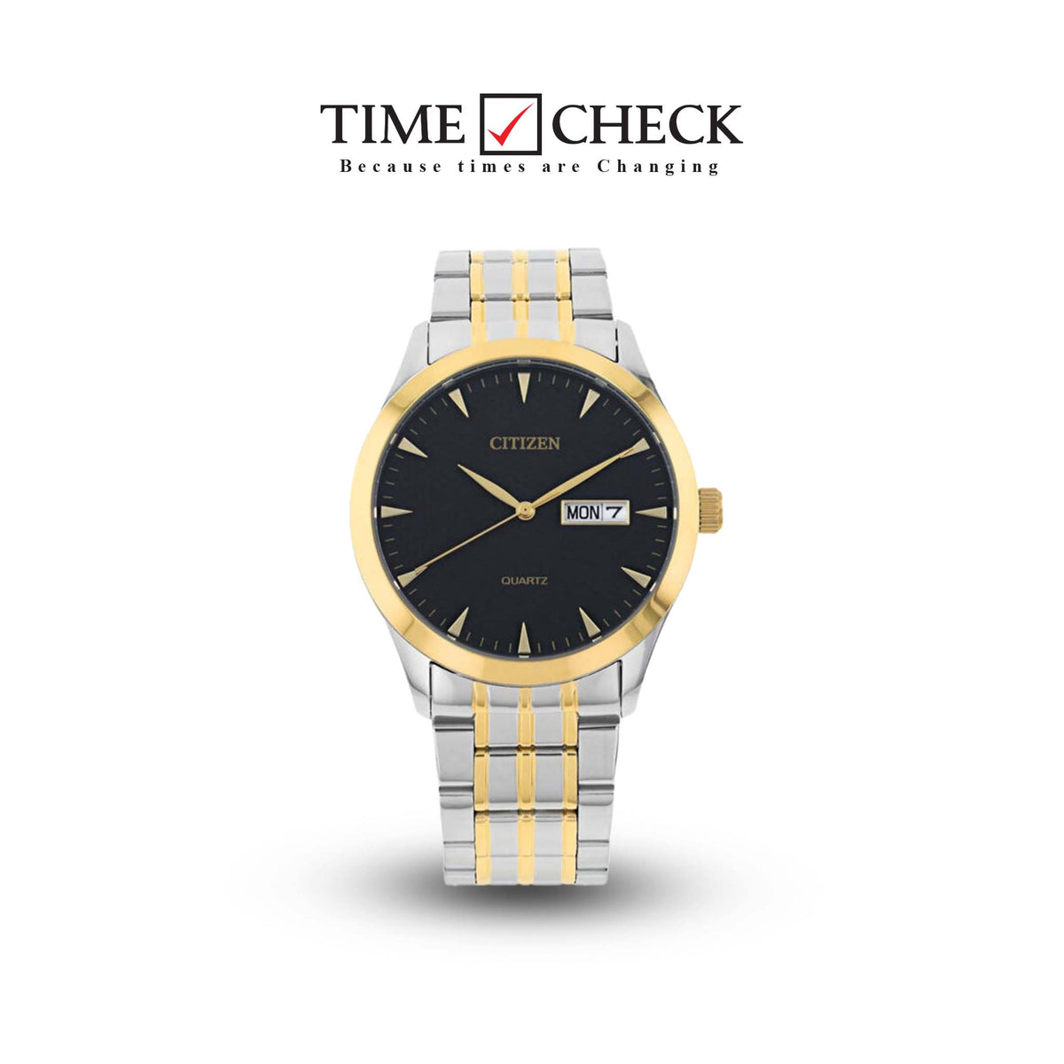 DZ5014-53E Citizen Men’s Quartz Two-tone Stainless Steel Black Dial 42mm Watch - Timecheck