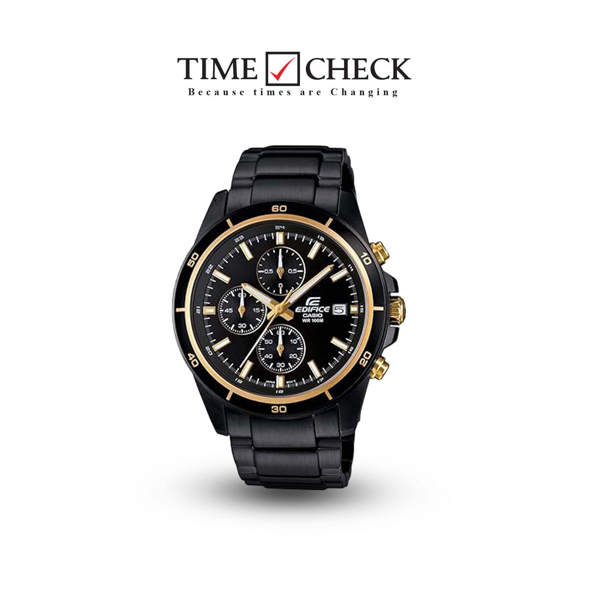 EFR-526BK-1A9VUDF Casio Edifice Chronograph Black Dial Stainless Steel Men's Watch. - Timecheck