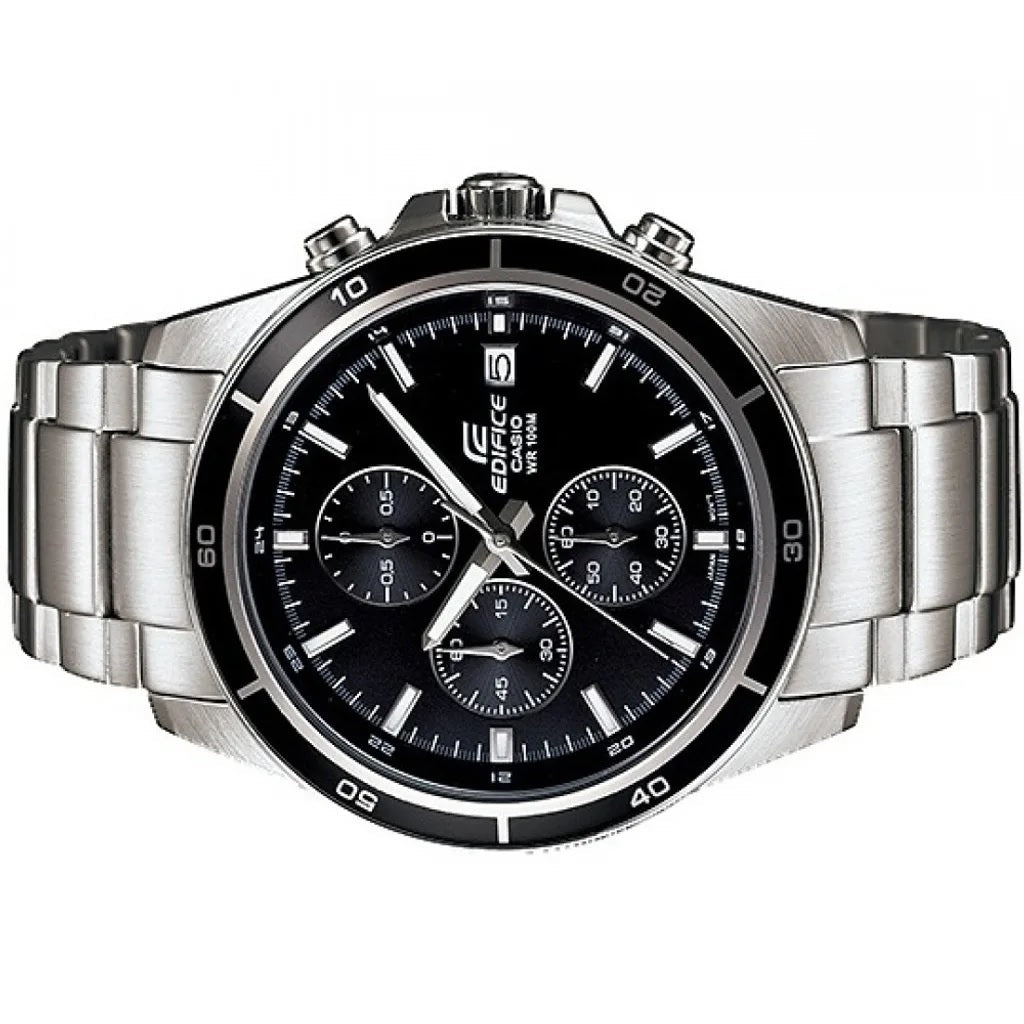 Casio Edifice EFR-526D-1AVUDF Clean White Chronograph Dial with Polished Stainless Steel Link Bracelet Men's Watch