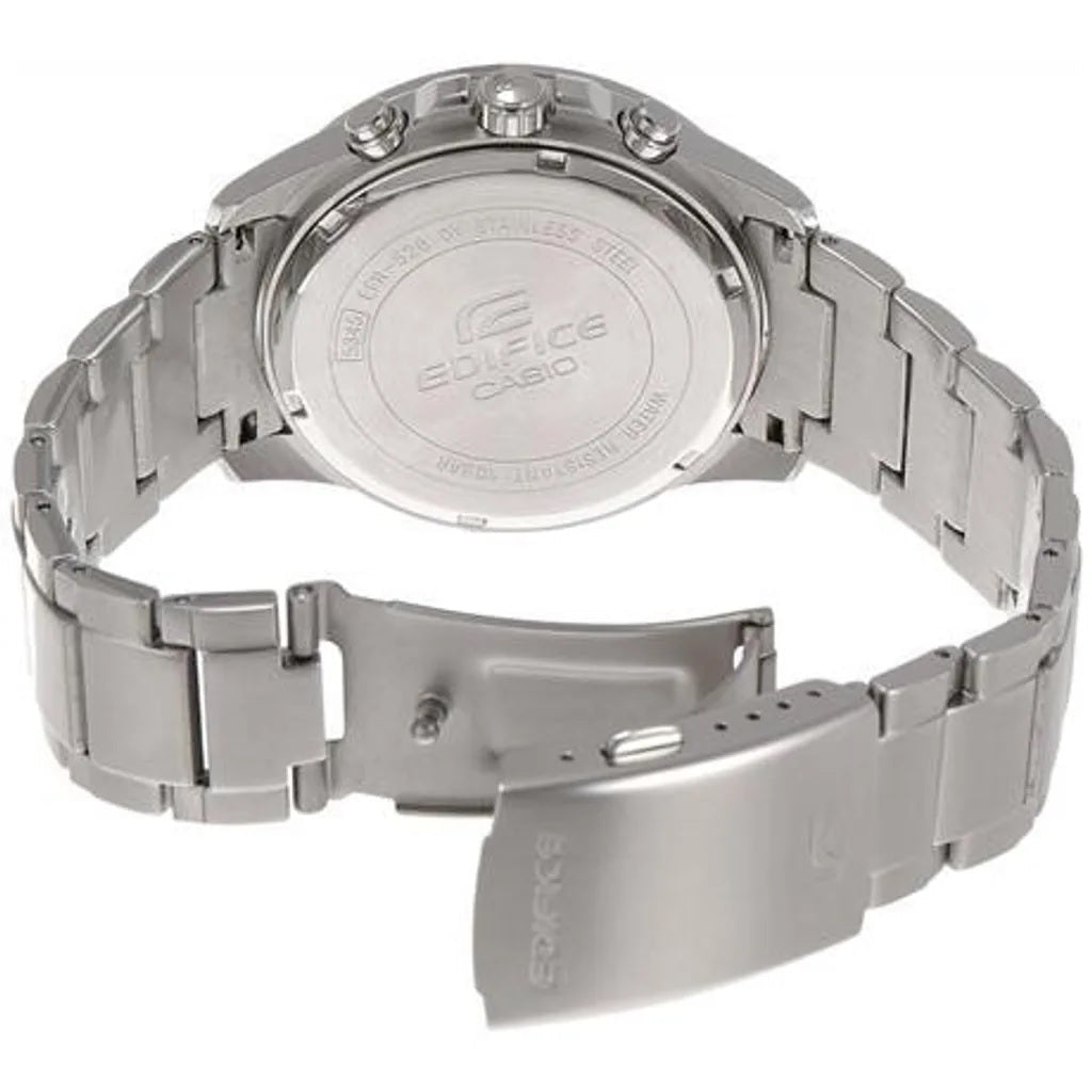 Casio Edifice EFR-526D-1AVUDF Clean White Chronograph Dial with Polished Stainless Steel Link Bracelet Men's Watch