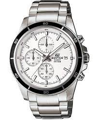 EFR-526D-7AVUDF Casio Edifice Chronograph White Dial Silver Steel Band Men's Watch. - Timecheck
