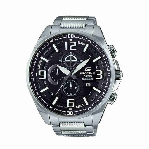 EFR-555D-1AVUDF Casio Edifice Black Dial Stainless steel Chronograph Men's Watch. - Timecheck