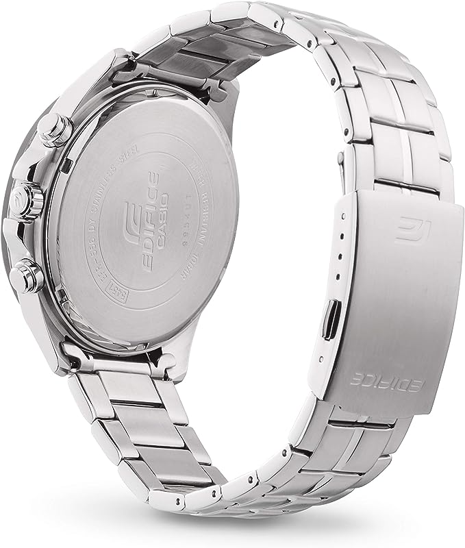 EFR-556DB-1AVUDF Casio Black Dial Stainless Steel Analog Chronograph Men's Watch. - Timecheck