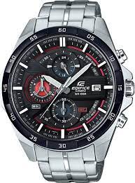 EFR-556DB-1AVUDF Casio Black Dial Stainless Steel Analog Chronograph Men's Watch. - Timecheck