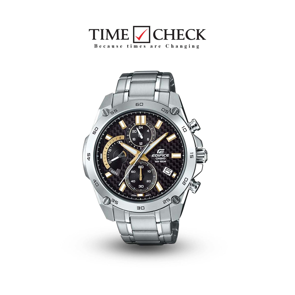 EFR-557CD-1A9VUDF Casio Edifice Black Stainless Steel Chronograph Men's Watch. - Timecheck
