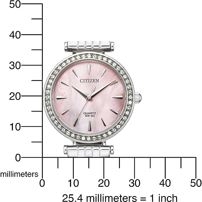 ER0210-55Y CITIZEN CRYSTAL PINK MOTHER OF PEARL DIAL WOMEN'S WATCH. - Timecheck