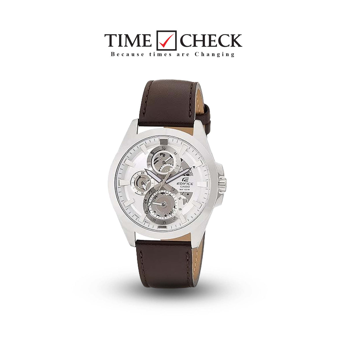 ESK-300L-7AVUDF Casio Edifice Multi Function Analog White Dial Quartz Men's Watch. - Timecheck