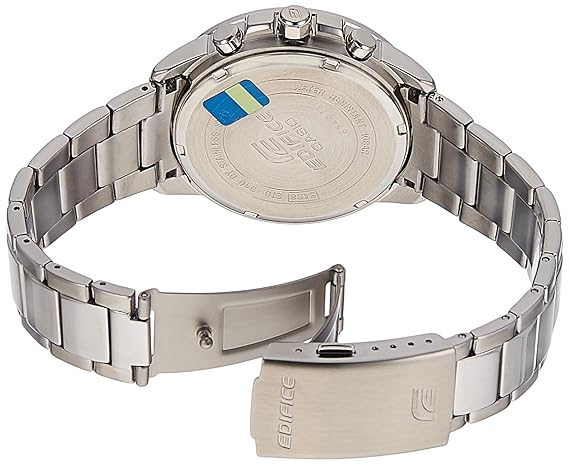 ETD-310D-9AVDF Casio Edifice Off-White Dial Stainless Steel Alarm Men's Watch. - Timecheck