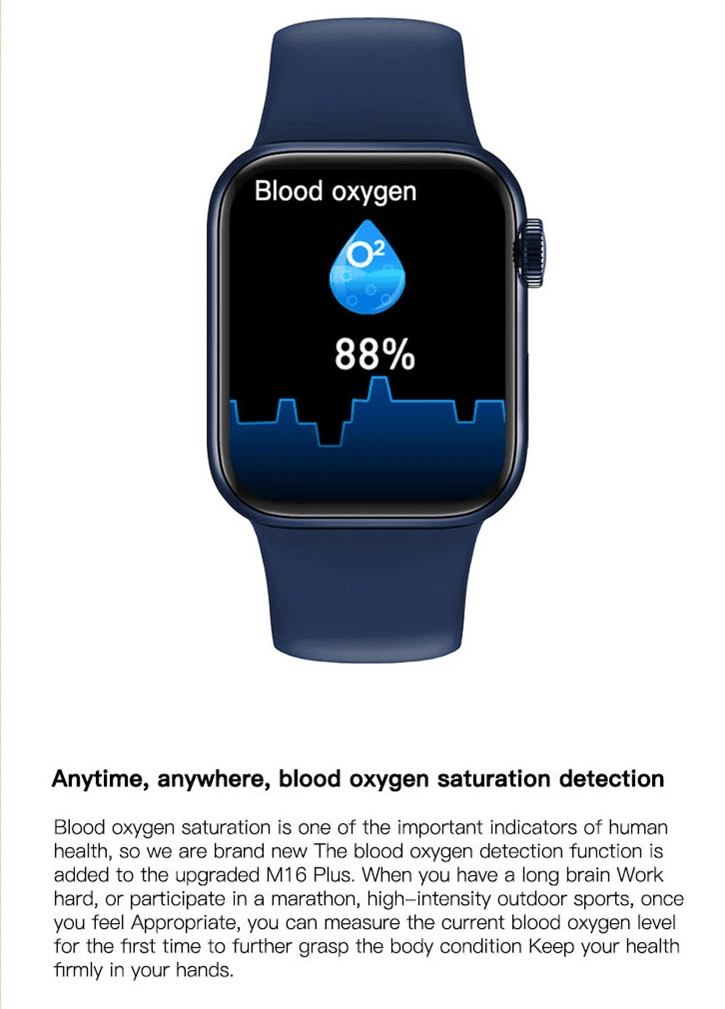 HELLO M16 Smart Watch, Fitness Trackers With Heart Rate Monitor, Unisex Watch. - Timecheck