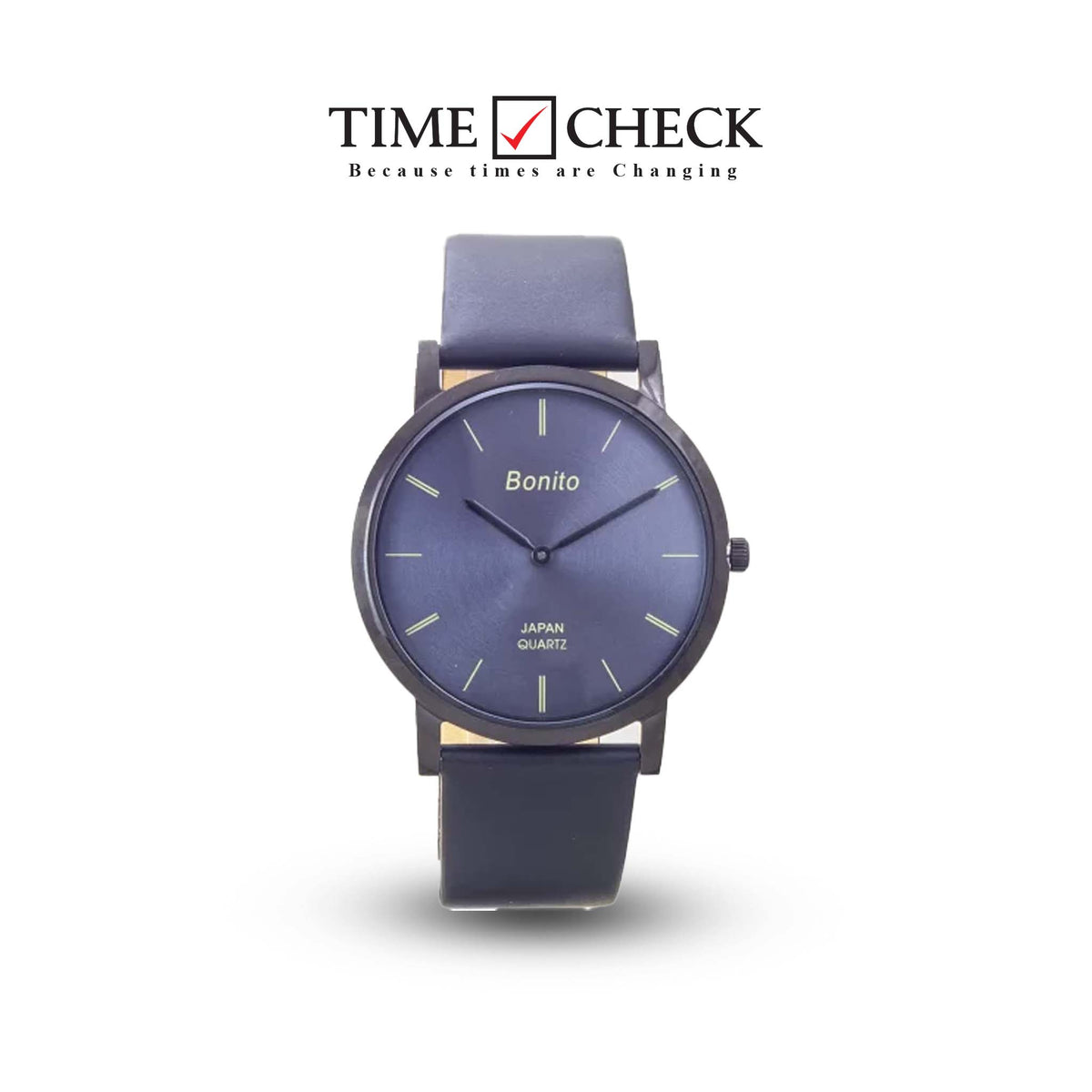 K-4029 BONITO Blue Dial Stainless Steel Case & Chain Analog Quartz Men's Watch. - Timecheck