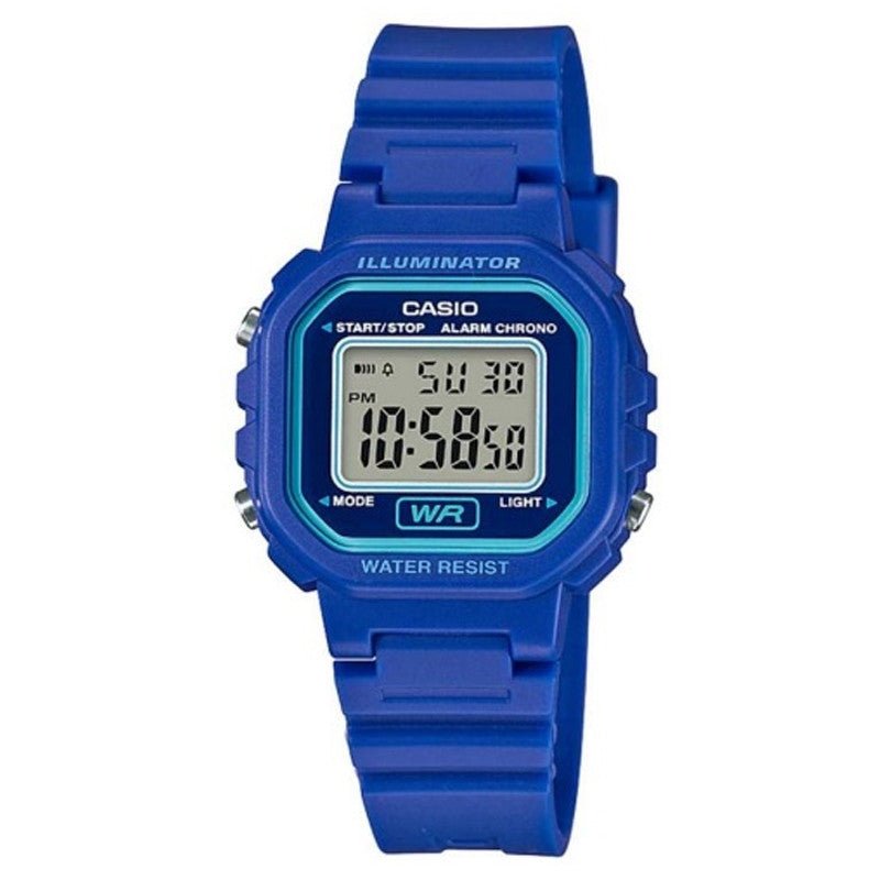 LA-20WH-2ADF Casio Digital Blue Casual Illuminator Quartz Girls Watch - Timecheck