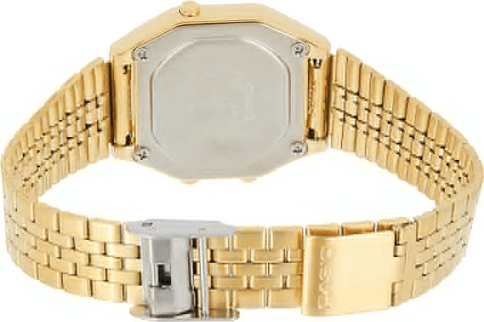 Casio Vintage LA680WGA-9DF Digital Gold Tone Stainless Steel Band Women's Watch