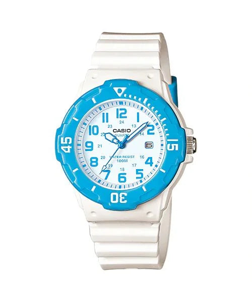 LRW-200H-2BVDF Casio White Dial Rubber Strap Analog Quartz Women's Watch.