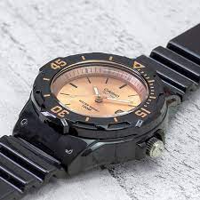 LRW-200H-9E2VDF Casio Pink Gold Dial Resin Strap Analog Quartz Women's Watch. - Timecheck