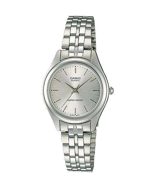 LTP-1129A-7ARDF Casio Silver Dial Stainless Steel Chain Analog Quartz Women's Watch. - Timecheck