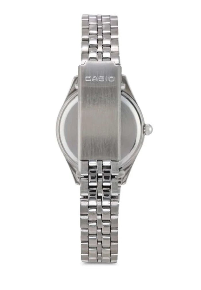 LTP-1129A-7BRDF Casio Silver Dial Stainless Steel Chain Analog Quartz Women's Watch. - Timecheck