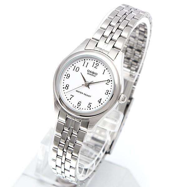 LTP-1129A-7BRDF Casio Silver Dial Stainless Steel Chain Analog Quartz Women's Watch. - Timecheck
