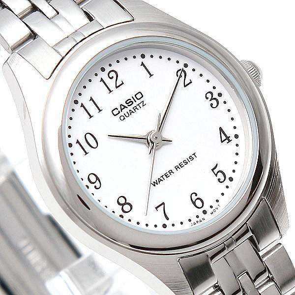 LTP-1129A-7BRDF Casio Silver Dial Stainless Steel Chain Analog Quartz Women's Watch. - Timecheck