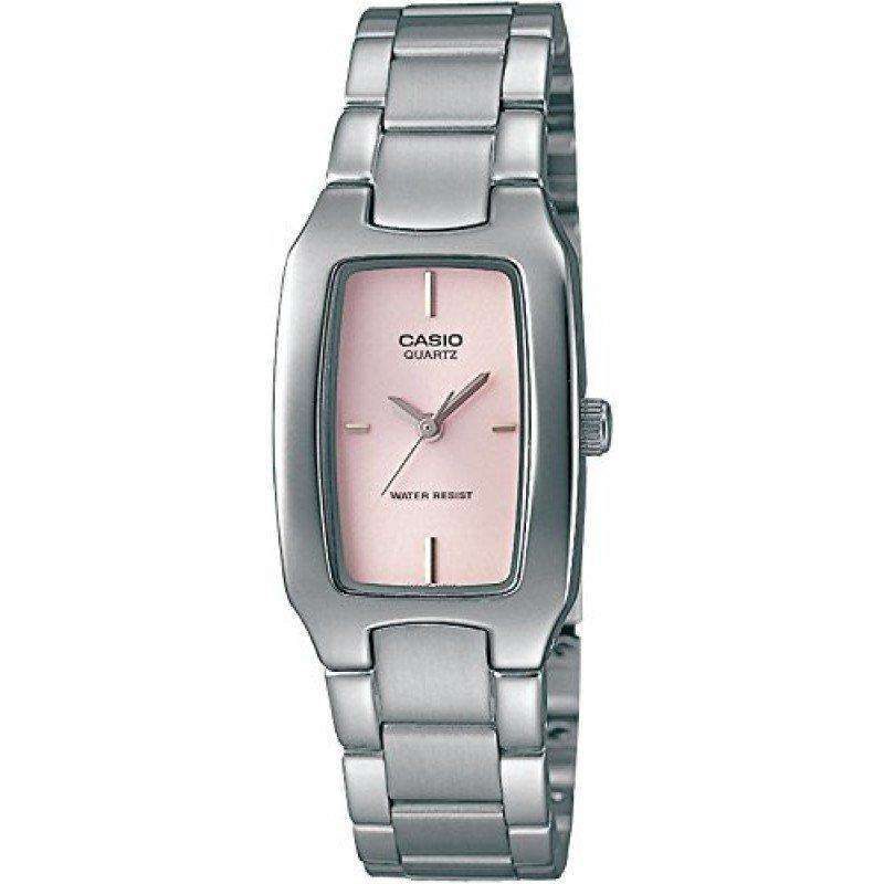 LTP-1165A-4CDF Casio Pink Dial Stainless Steel Analog Quartz Women's Watch. - Timecheck