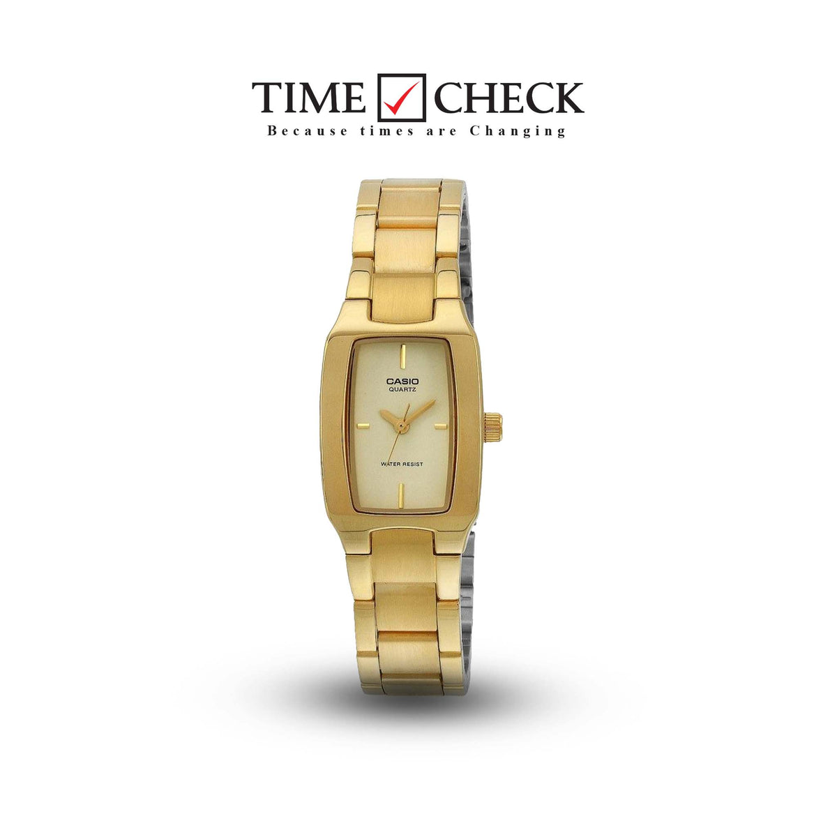 LTP-1165N-9CRDF Casio Gold Dial Stainless Steel Classic Quartz Women's Watch. - Timecheck