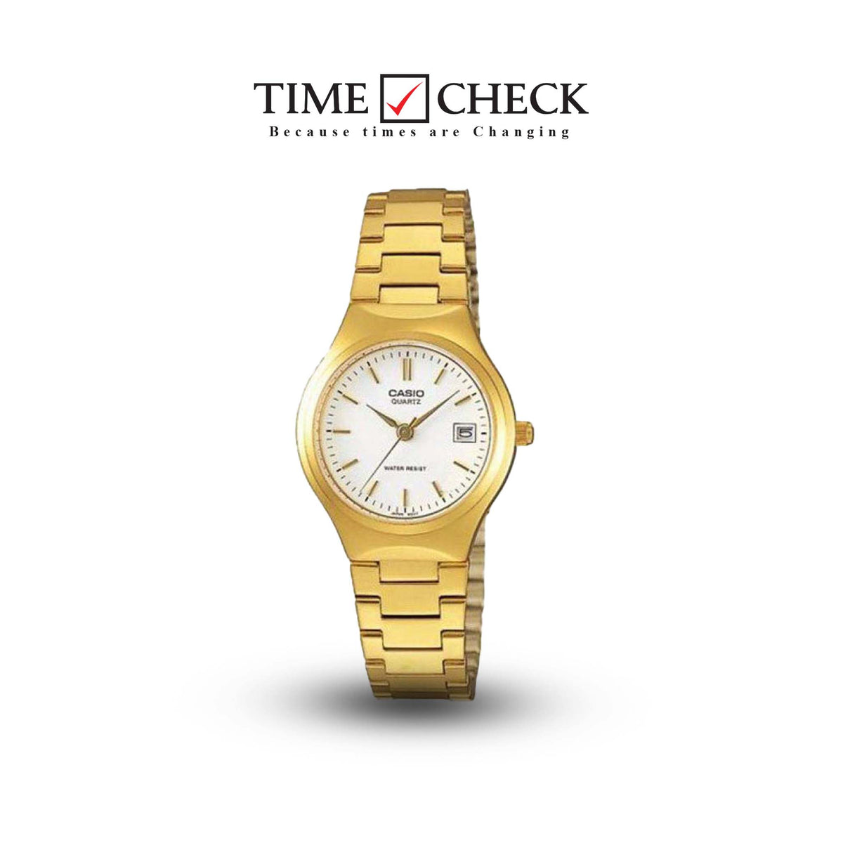 LTP-1170N-7ARDF Casio White Dial Stainless Steel Analog Quartz Women's Watch. - Timecheck