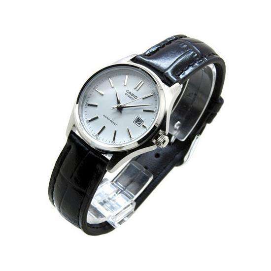 LTP-1183E-7ADF Casio Leather Strap Analog Quartz Women's Watch. - Timecheck