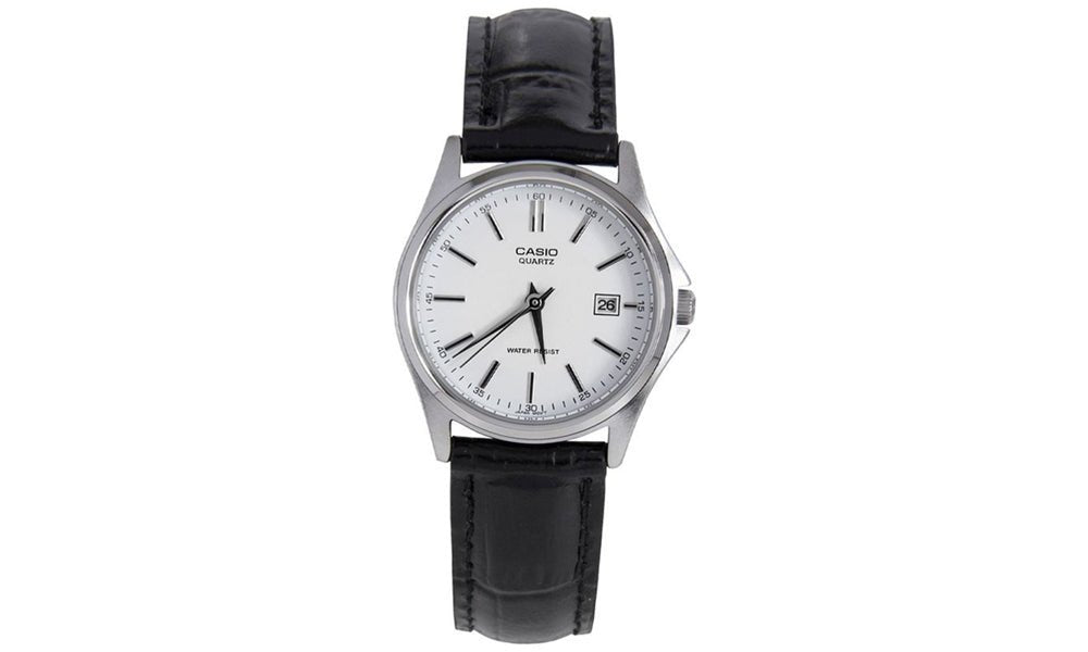 LTP-1183E-7ADF Casio Leather Strap Analog Quartz Women's Watch. - Timecheck