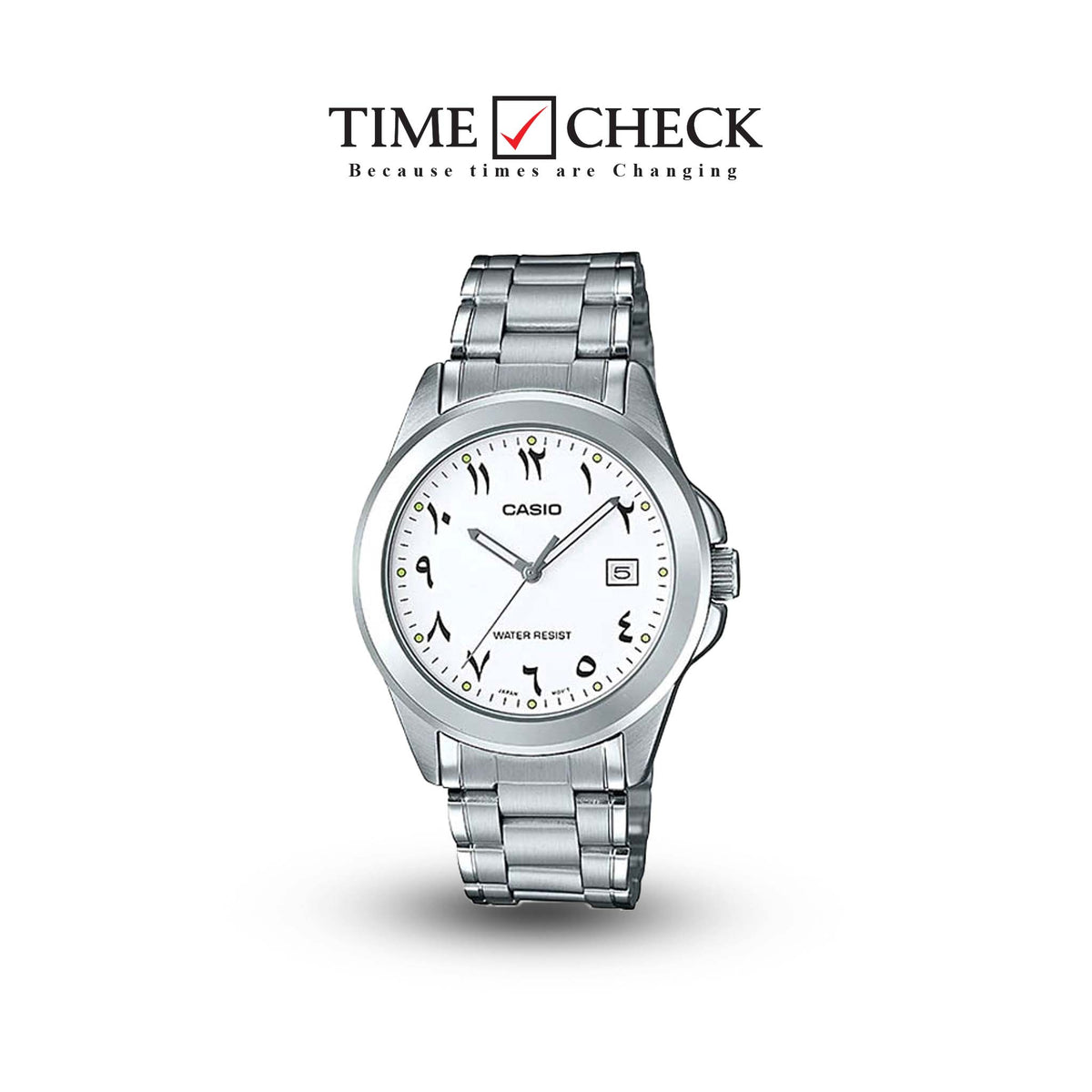 LTP-1215A-7B3DF Casio White Dial Stainless Steel Analog Quartz Women's Watch. - Timecheck