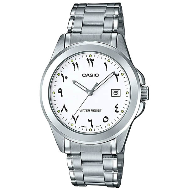 LTP-1215A-7B3DF Casio White Dial Stainless Steel Analog Quartz Women's Watch. - Timecheck