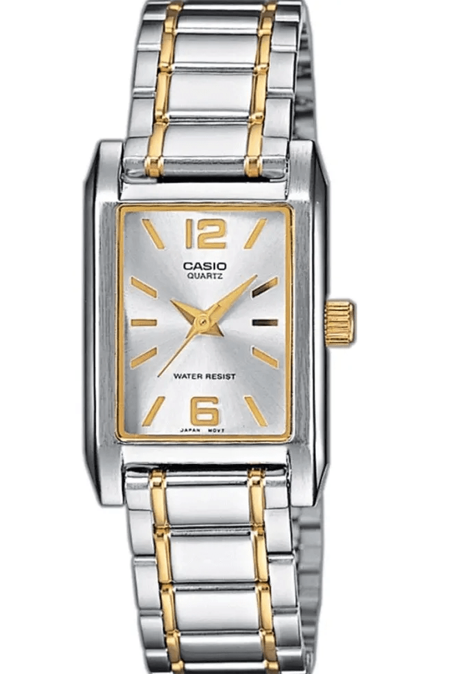 LTP-1235SG-7ADF Casio Silver Dial Stainless Steel Analog Quartz Women's Watch. - Timecheck