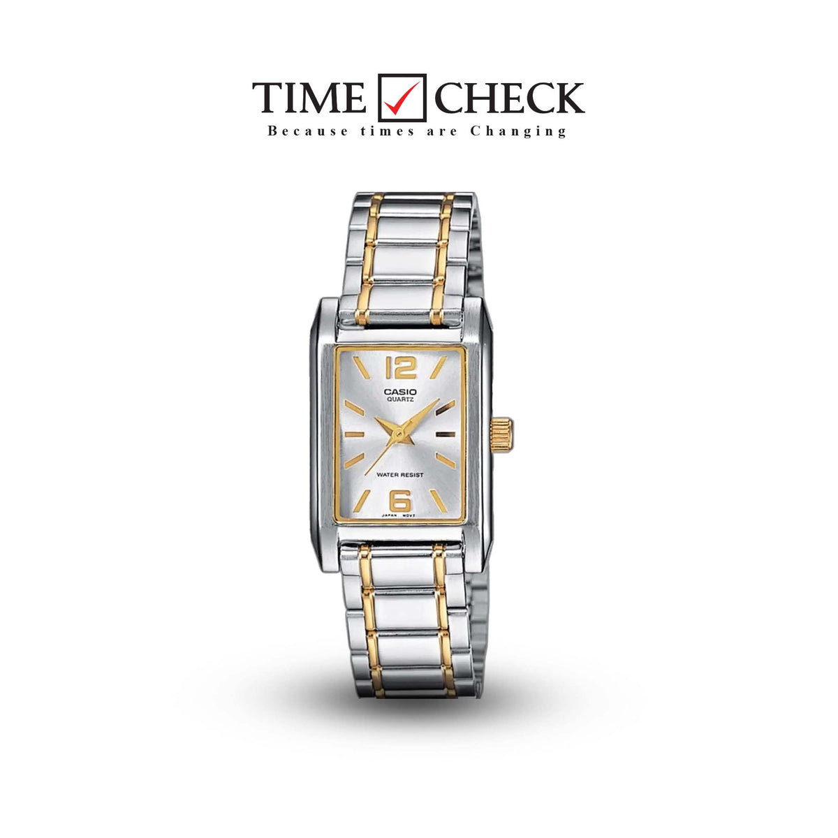 LTP-1235SG-7ADF Casio Silver Dial Stainless Steel Analog Quartz Women's Watch. - Timecheck