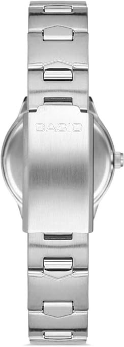 LTP-1241D-4A2DF Casio Red Dial Stainless Steel Chain Analog Quartz Women's Watch. - Timecheck
