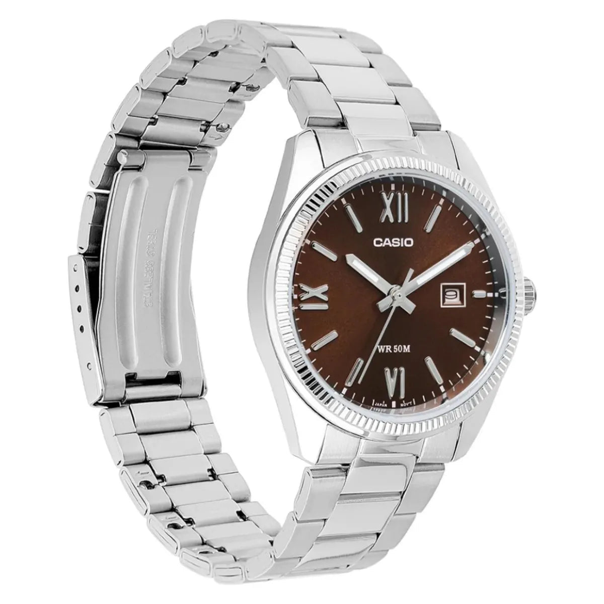 LTP-1302DD-5AVDF Casio Brown Dial Stainless Steel Analog Quartz Women's Watch. - Timecheck