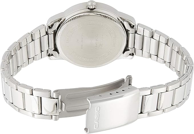 LTP-1303D-1AVDF Casio Black Dial Stainless Steel Analog Quartz Women's Watch. - Timecheck