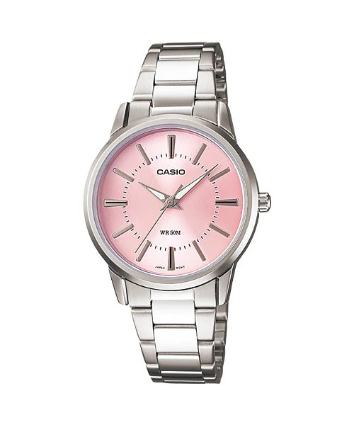 LTP-1303D-4AVDF Casio Pink Dial Stainless Steel Analog Quartz Women's Watch. - Timecheck