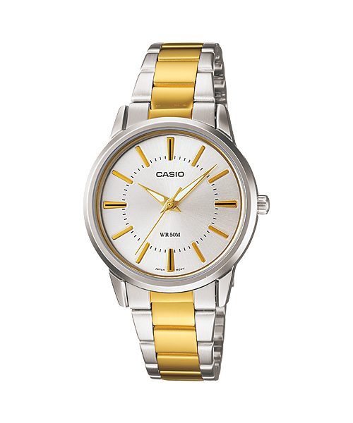 LTP-1303SG-7AVDF Casio Silver & Gold Analog Quartz Women's Watch. - Timecheck