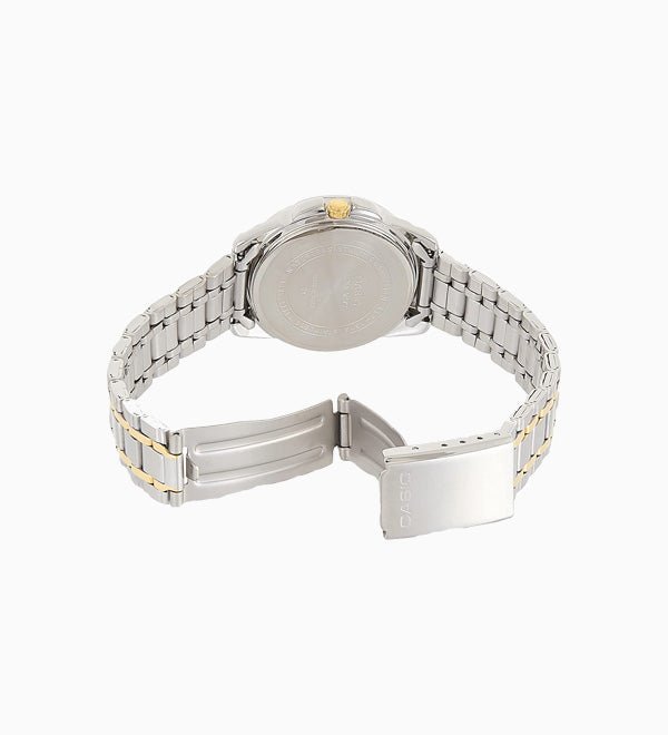 LTP-1314SG-1AVDF Casio Silver Stainless-Steel with Black Dial Women’s Quartz Watch. - Timecheck