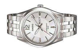 LTP-1335D-7AVDF Casio White Dial Day Date Stainless Steel Analog Quartz Women's Watch. - Timecheck