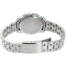 LTP-1335D-7AVDF Casio White Dial Day Date Stainless Steel Analog Quartz Women's Watch. - Timecheck