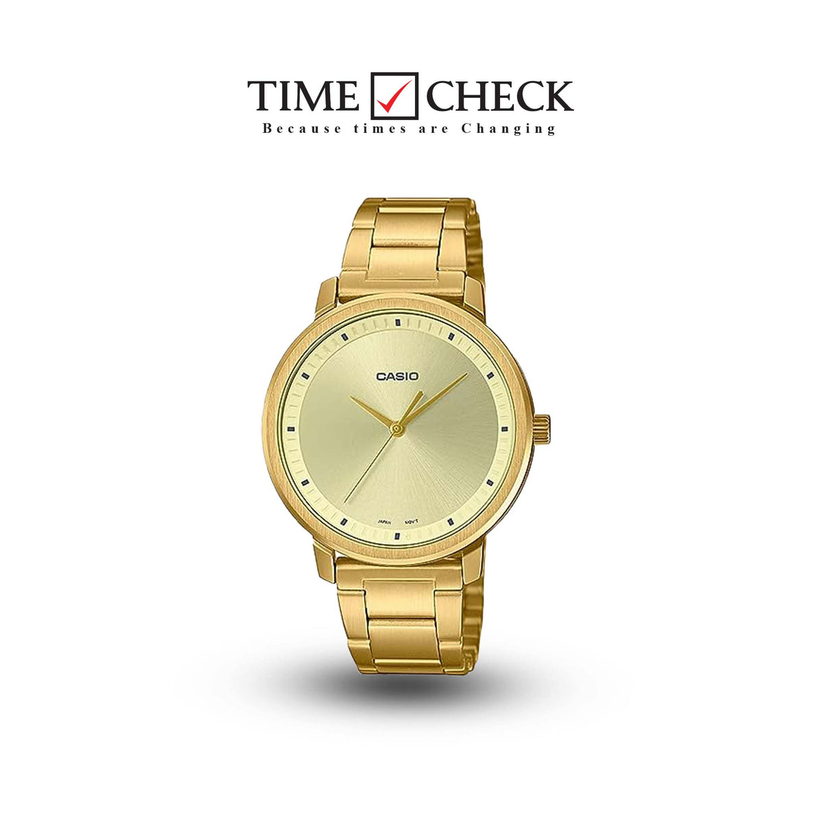 LTP-B115G-9EVDF Casio Golden Dial And Chain Analog Quartz Women's Watch. - Timecheck